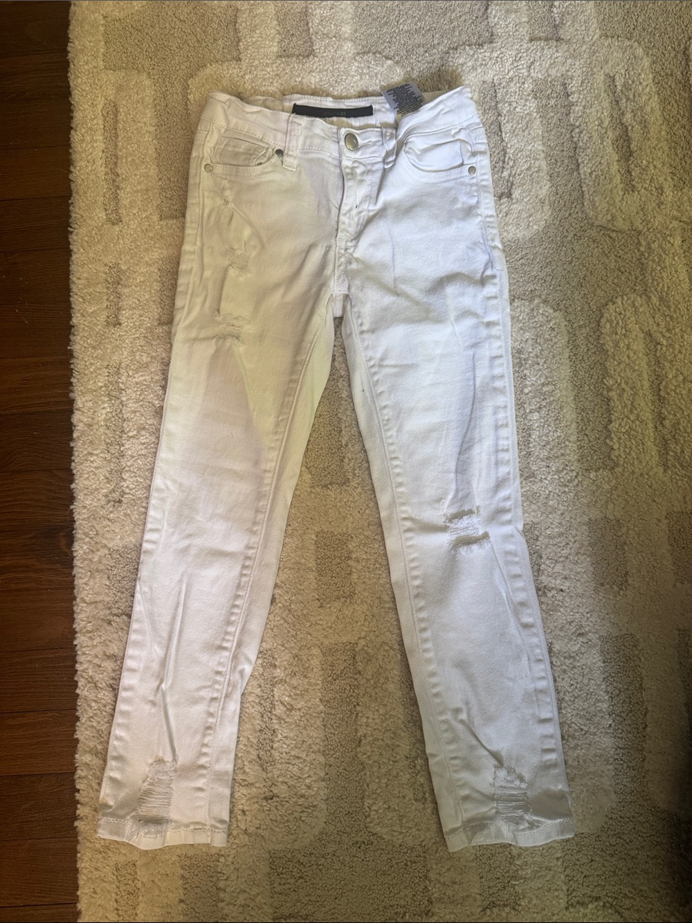 Joe's Jeans White Distressed Skinny Kids Jeans